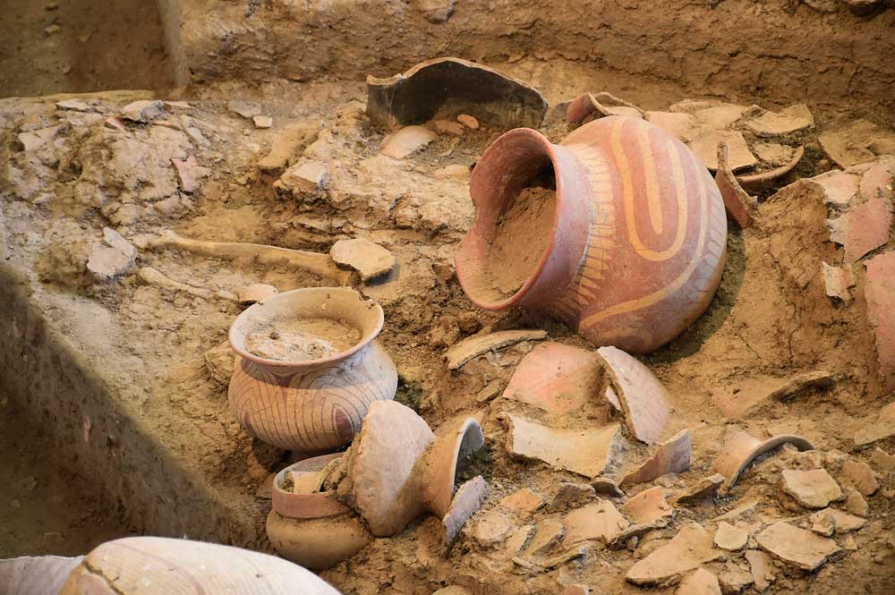 Ancient pottery of Ban Chiang, Udon Thani, Thailand