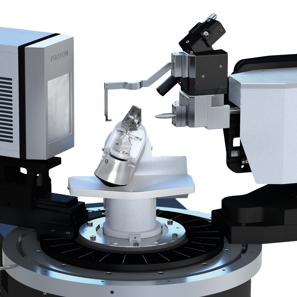 high pressure device. Crystallographic sample is contained inside a diamond anvil cell (DAC) ready for measurement.