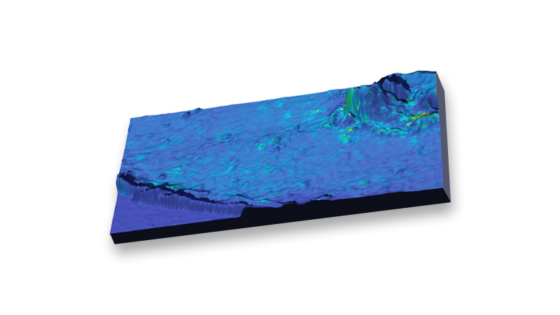 nanoIR - AFM-IR chemische Verteilung Bild von menschlichen Haaren bei 2924 cm-1 genommen.
