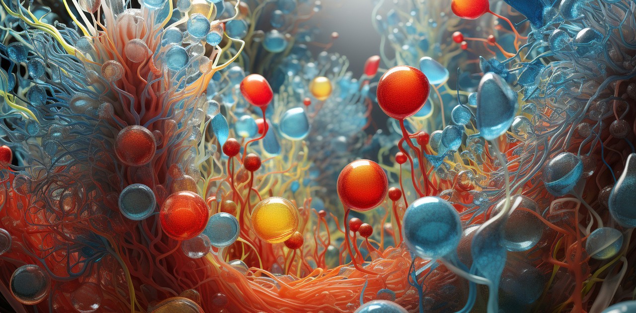 arrangement of molecules in a glycoprotein