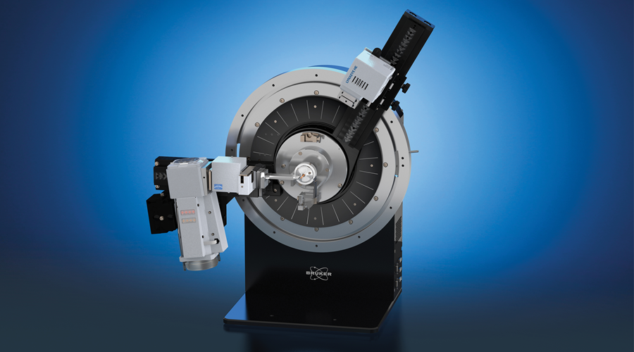 D8 ADVANCE HE X-ray diffractometer with LYNXEYE HE detector and standard sample stage