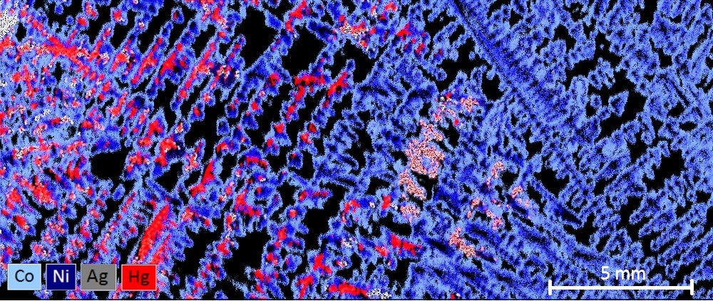 Trace Element Map of Ore - Zinc, Iron, Lead, Cadmium