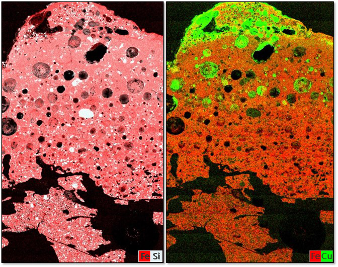 Higher spatial resolution maps with SEM EDS