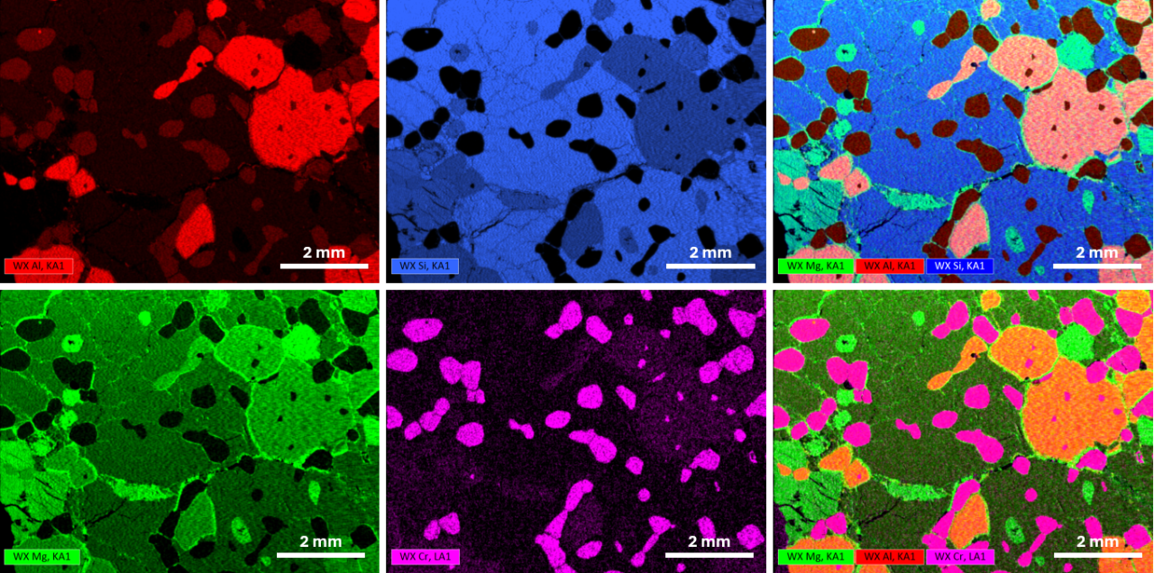 element-distribution-maps-wds-garnet-peridotite-al-cr-mg-si