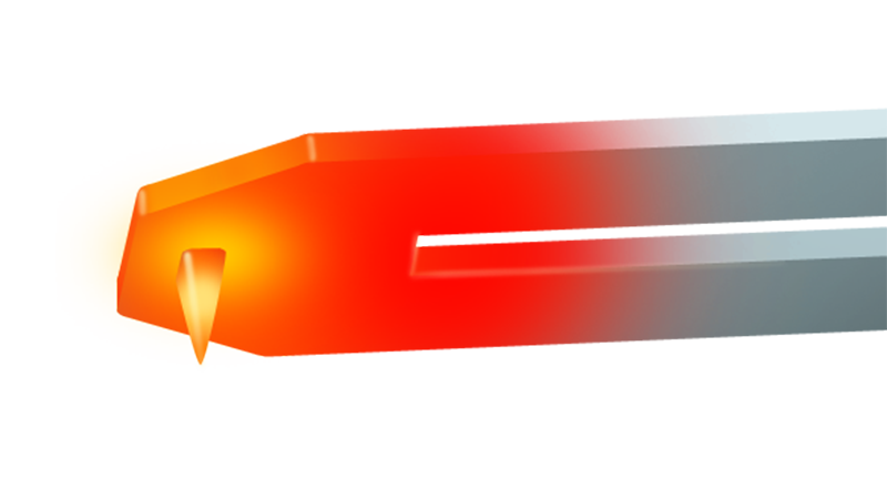 heated AFM probe tip