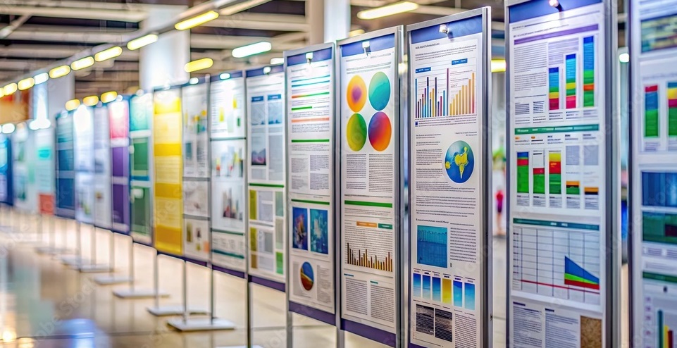 Poster hall stock photo