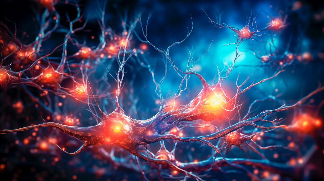 Nerve cells that send and receive neurotransmitters