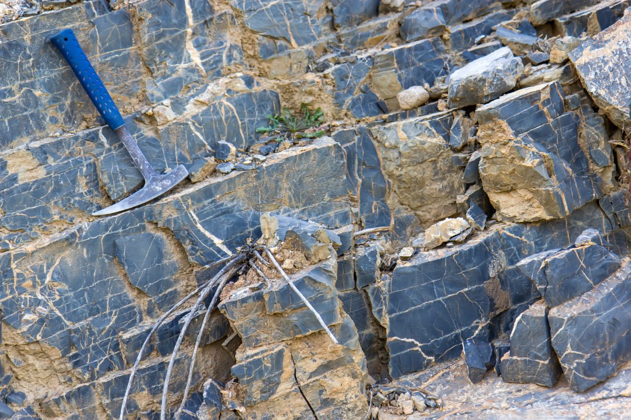 Rocks and hammer