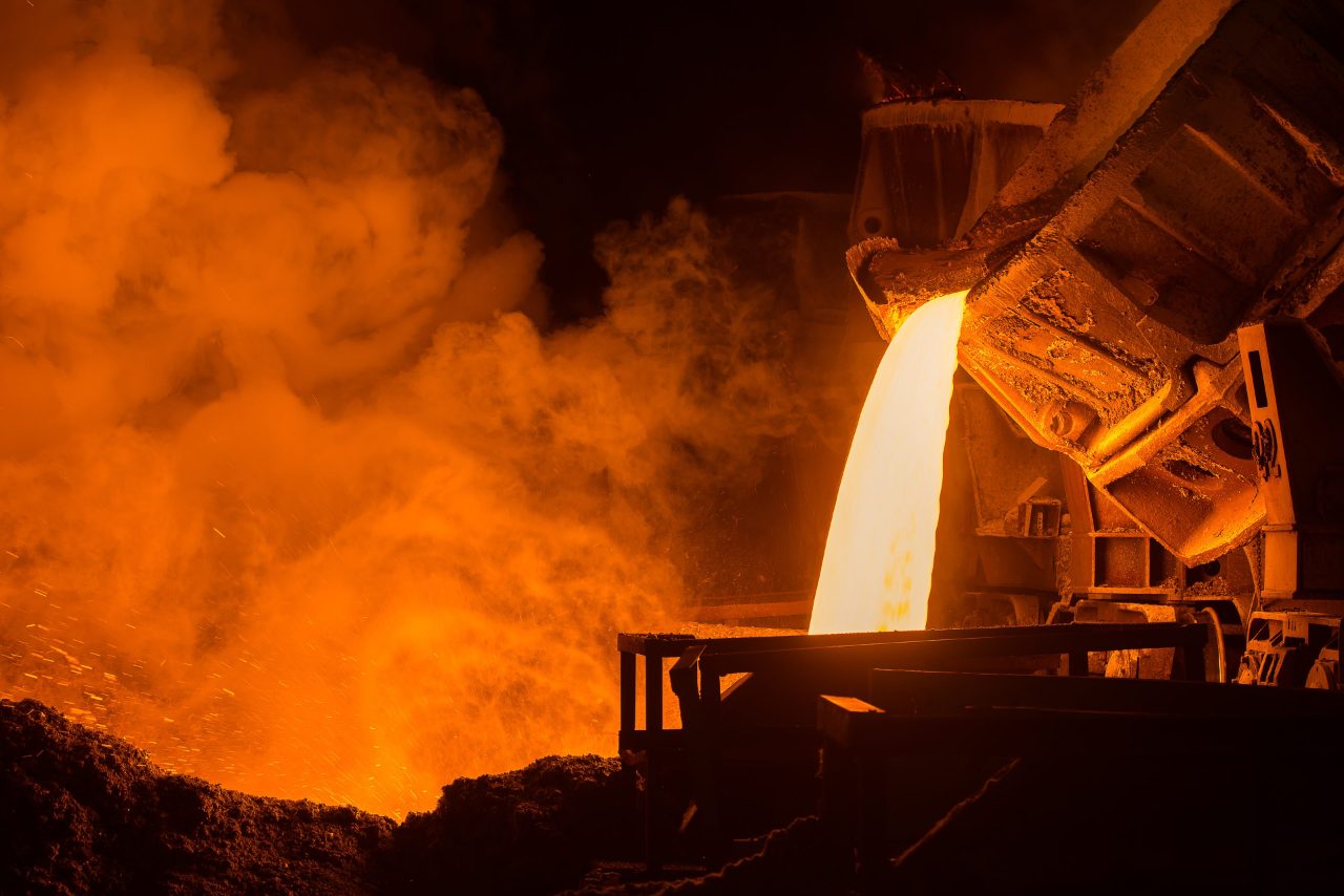 Hot steel pouring in steel plant shutterstock_170226392