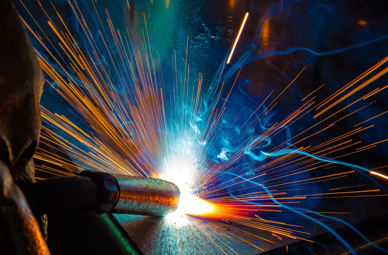 Industrial welding shop