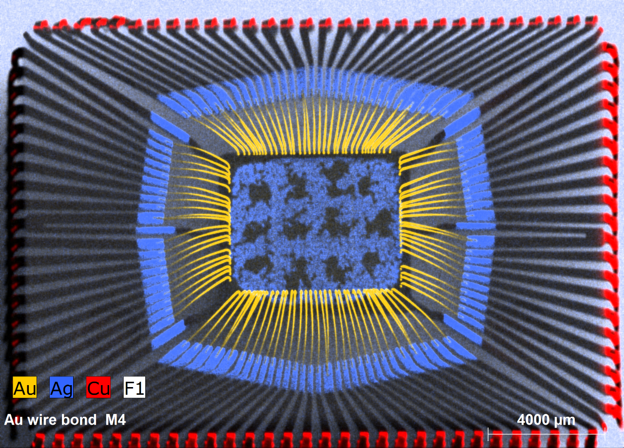 Overview of the selected microprocessor: micro-XRF map acquired with M4 TORNADO.