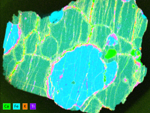 Large area map of a diamond-bearing eclogite.