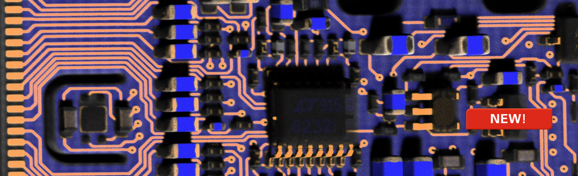 Bild einer Elementarkarte eines elektronischen Bauteils, aufgenommen mit Mikro-RFA auf REM