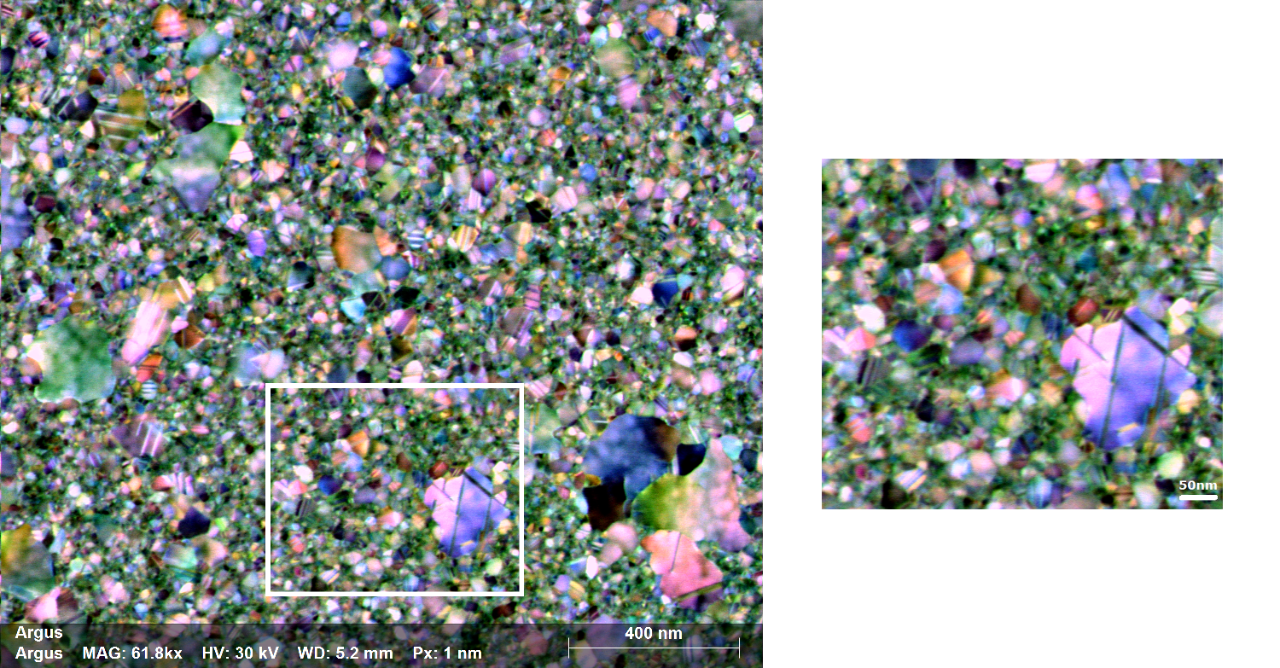 2.8 Mpixel DF-ähnliches Bild (links) und vergrößerte Ansicht