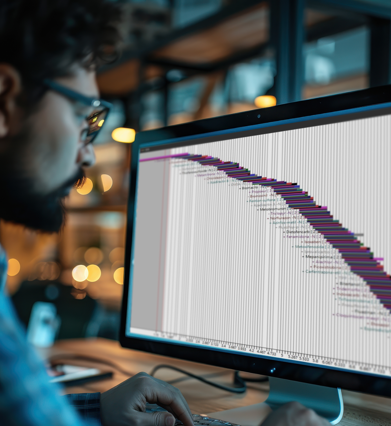 Mock up Software Screen with Data