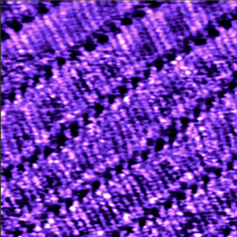 AFM scanning tunneling microscopy  (STM) image of arachidic acid molecules