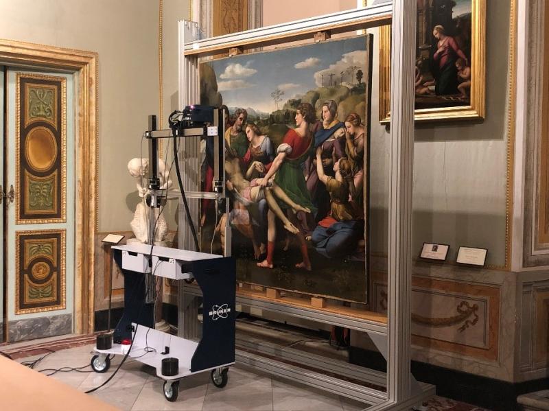 A macro-XRF system carrying out layer analysis on Raphael's Baglioni Entombment