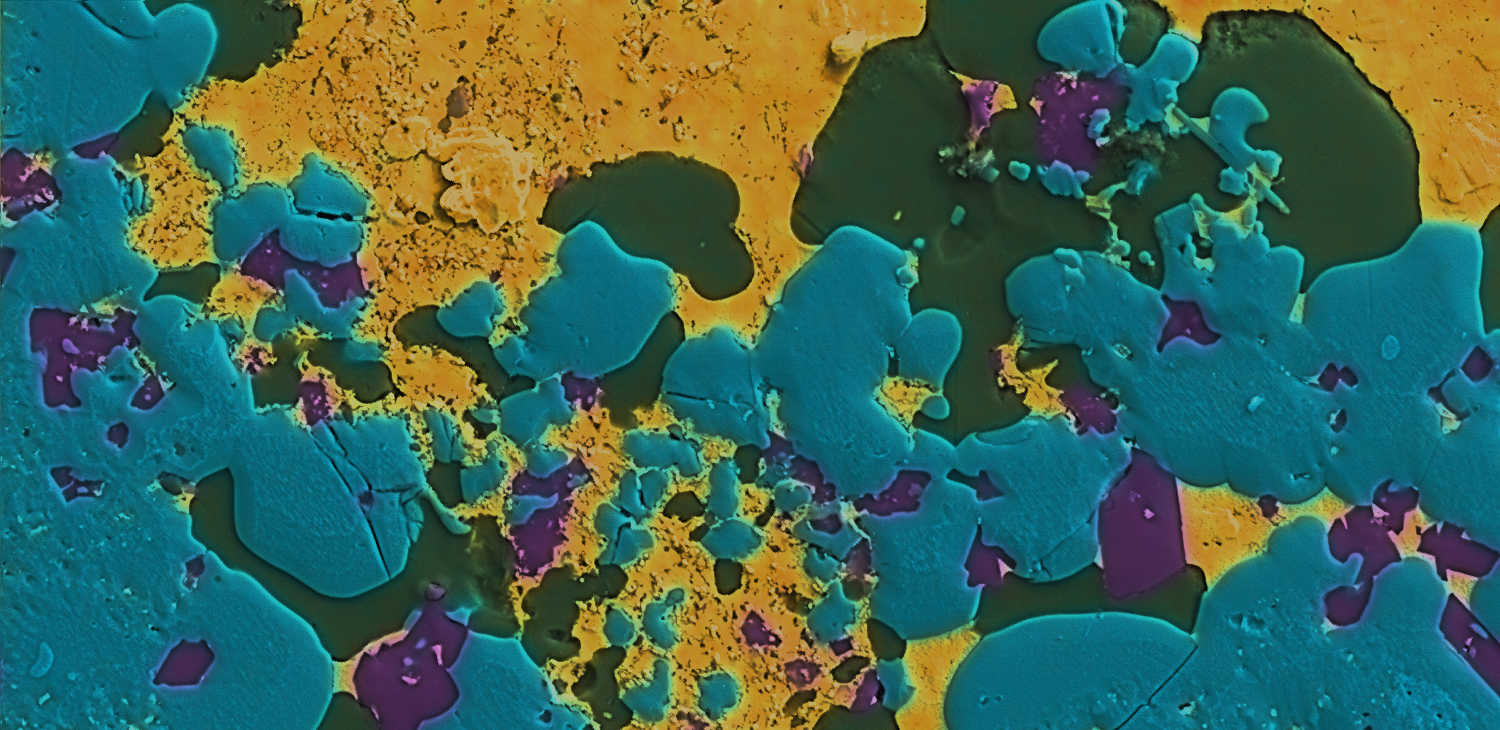 elemental map taken using EDS (energy dispersive spectroscopy)