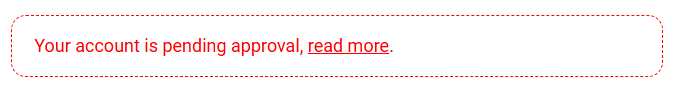 "Account is disabled" error message