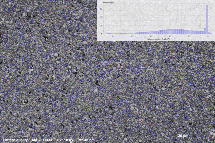 Pattern quality maps showing bounaries between textured regions