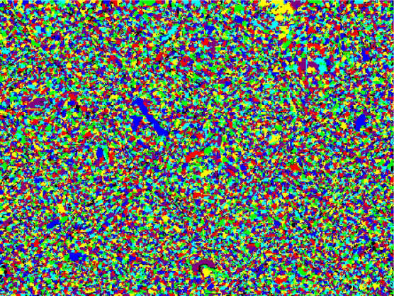 RAPID EBSD Segmentation image - one EBSD measurement will be done per segment.