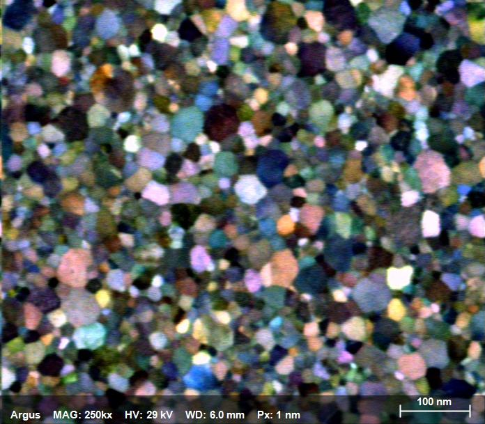 DF-like image of a Ru thin film acquired in 3s using steps of 1nm