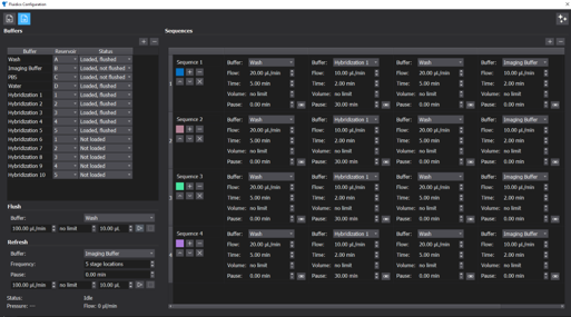 Genomics - Microfluidics control software interface