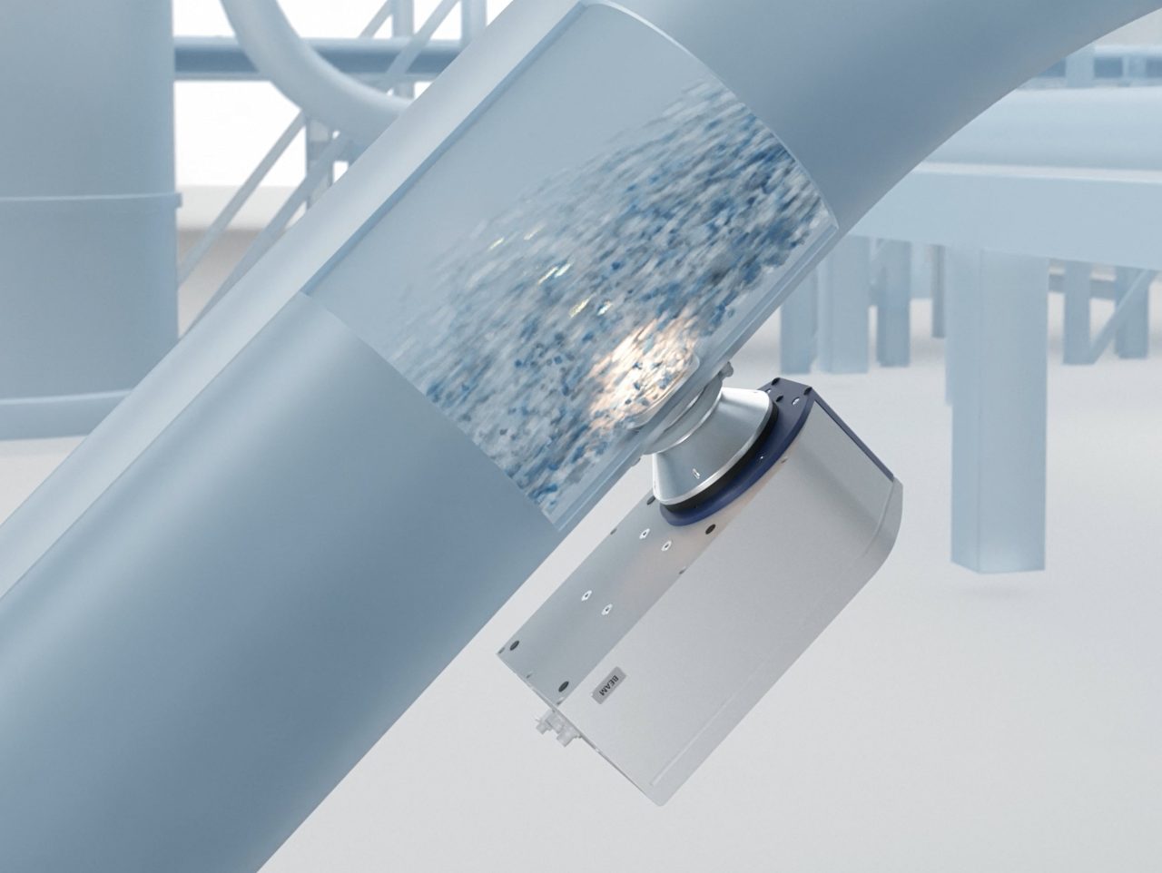 BEAM FT-NIR Sprocess Spectrometer measuring at a pipeline