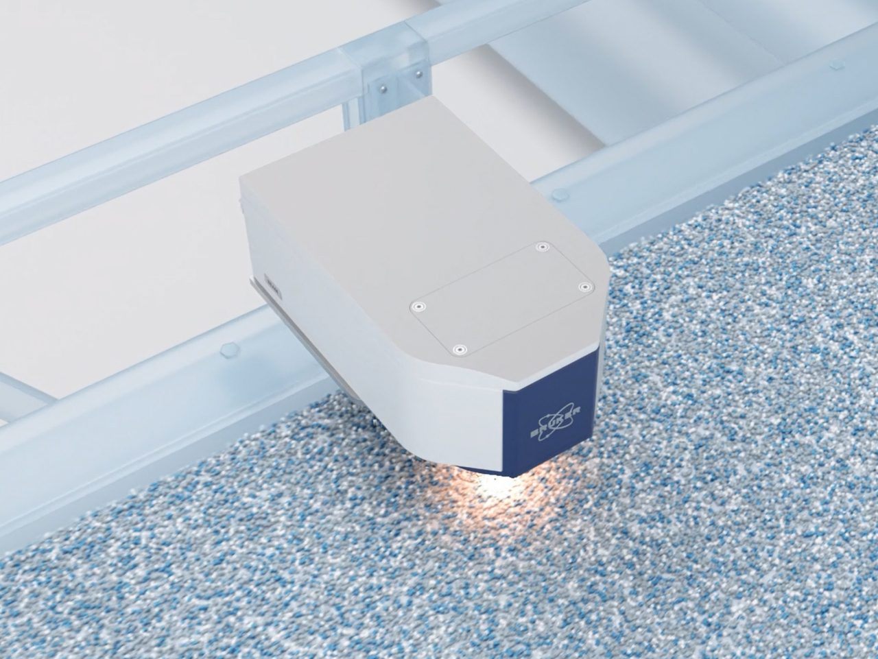 BEAM FT-NIR Sprocess Spectrometer measuring over a conveyor belt