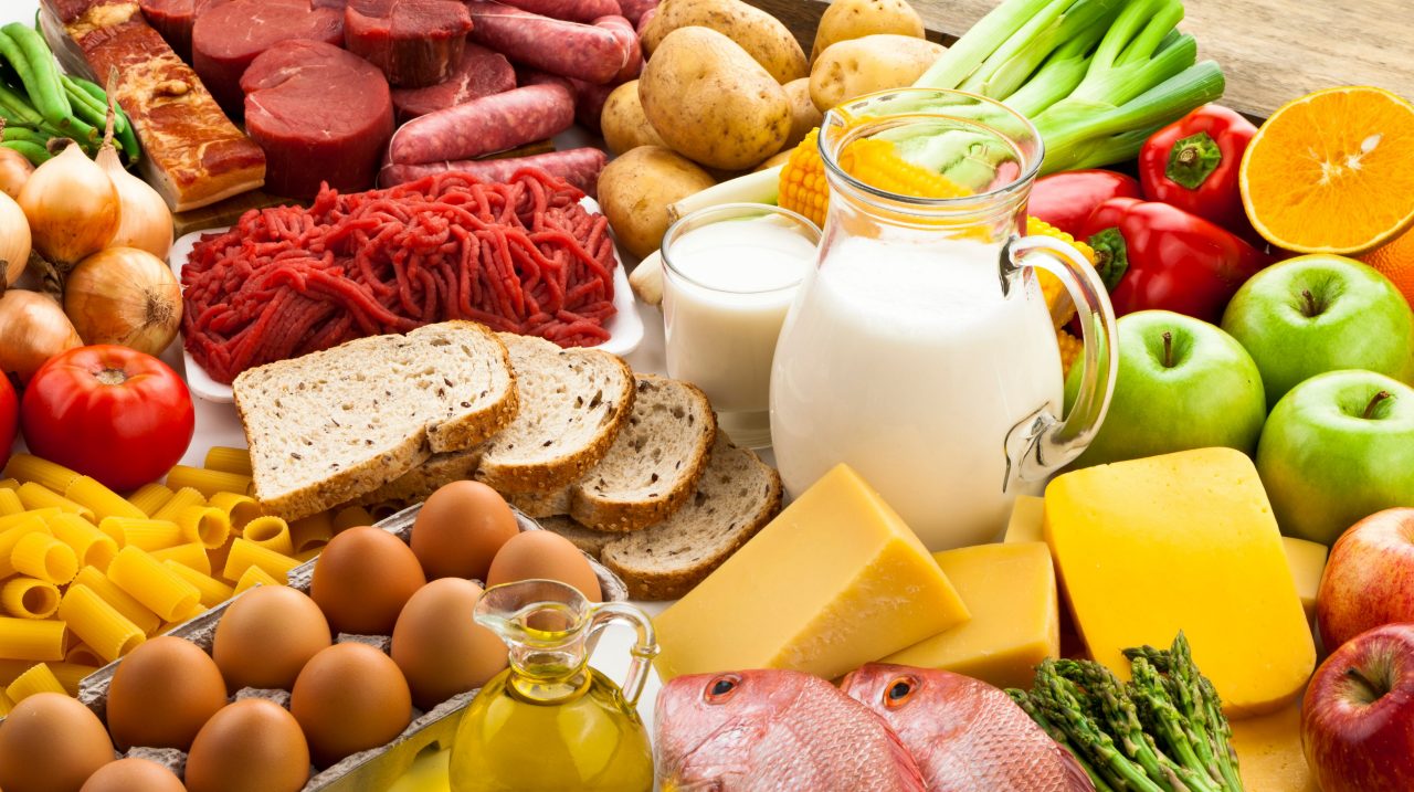 A table full of diverse food items