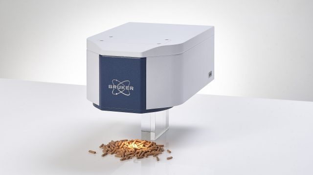 BEAM FT-NIR Sprocess Spectrometer measuring feed pellets
