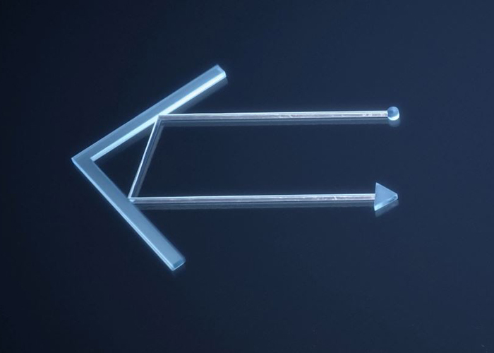 Schematic of a cube corner mirror