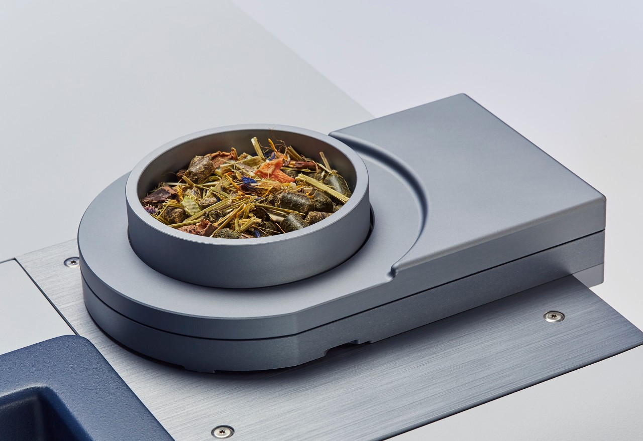 Measurement of pet food in a sample