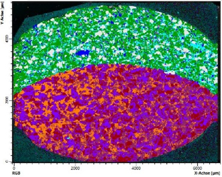 Example of cluster result – IR image of Raman image tablet.