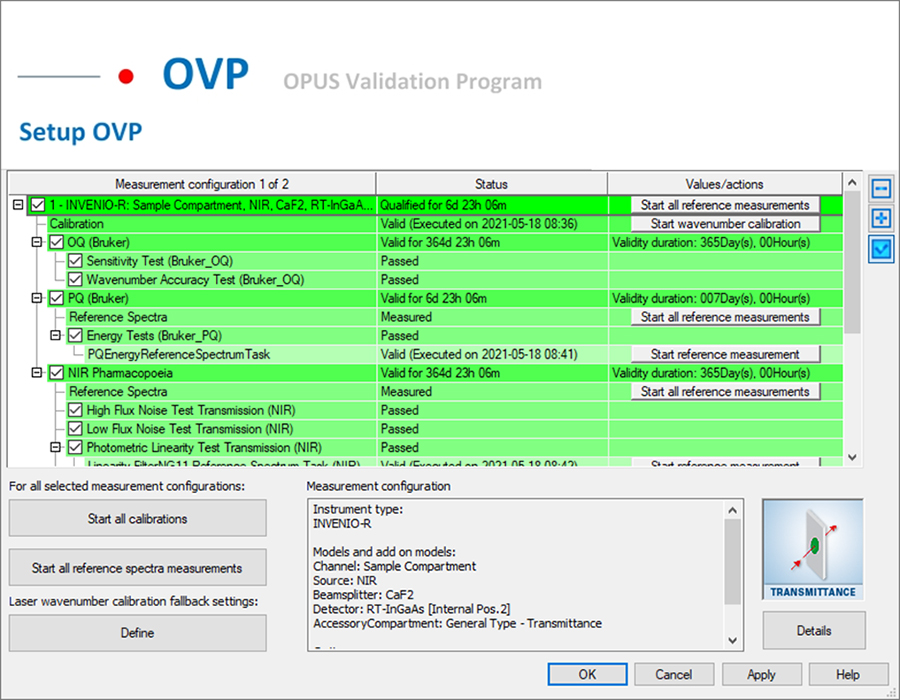 Setup OVP dialog.