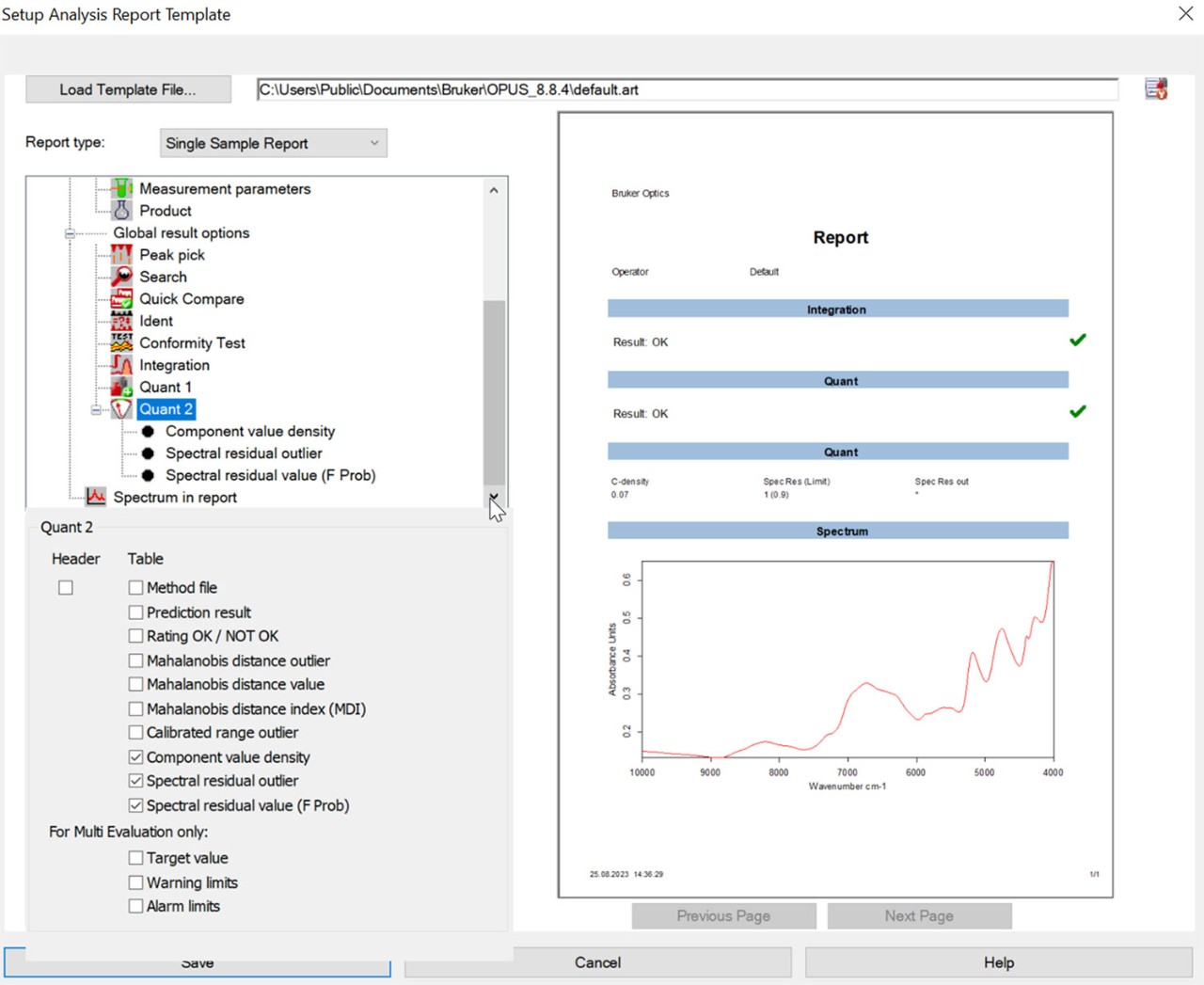 Setup Analsysis Report Template