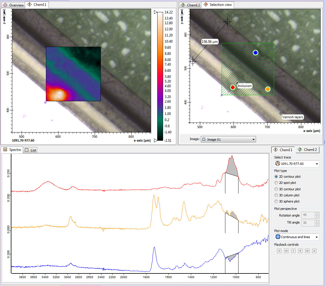 Screenshot of OPUS software: Combination of up to 8 components