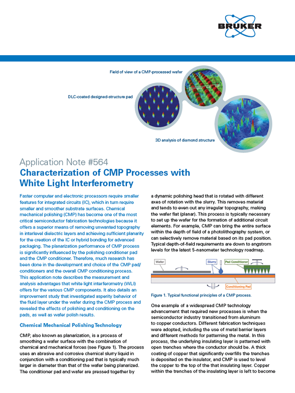 Front page of 3D Optical profilometry PDF Application Note: Using WLI to Characterize Roughness and Wear of Orthopedic Implants