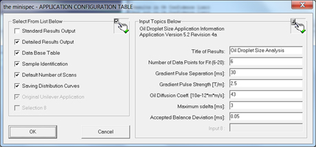 configuration table