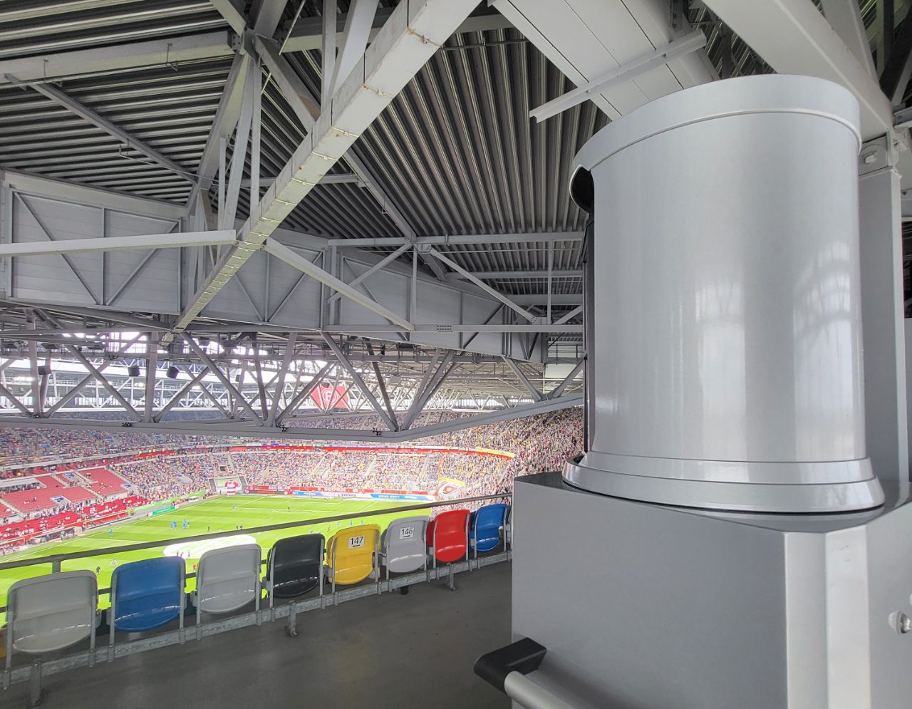SIGIS 2 being used for surveillance during a soccer game in Merkur-Spiel-Arena, Düsseldorf, Germany.