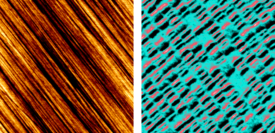 AFM magnetic force microscopy images of magnetic structures