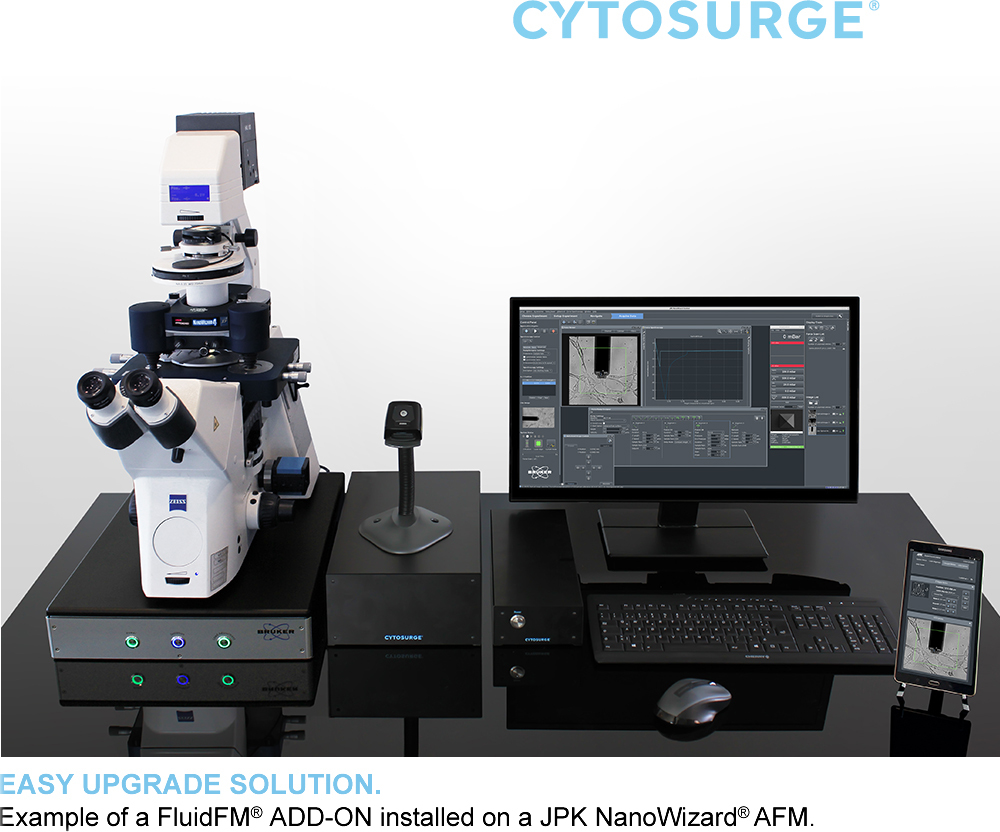 FluidFM® ADD-ON from Cytosurge installed on a JPK NanoWizard AFM