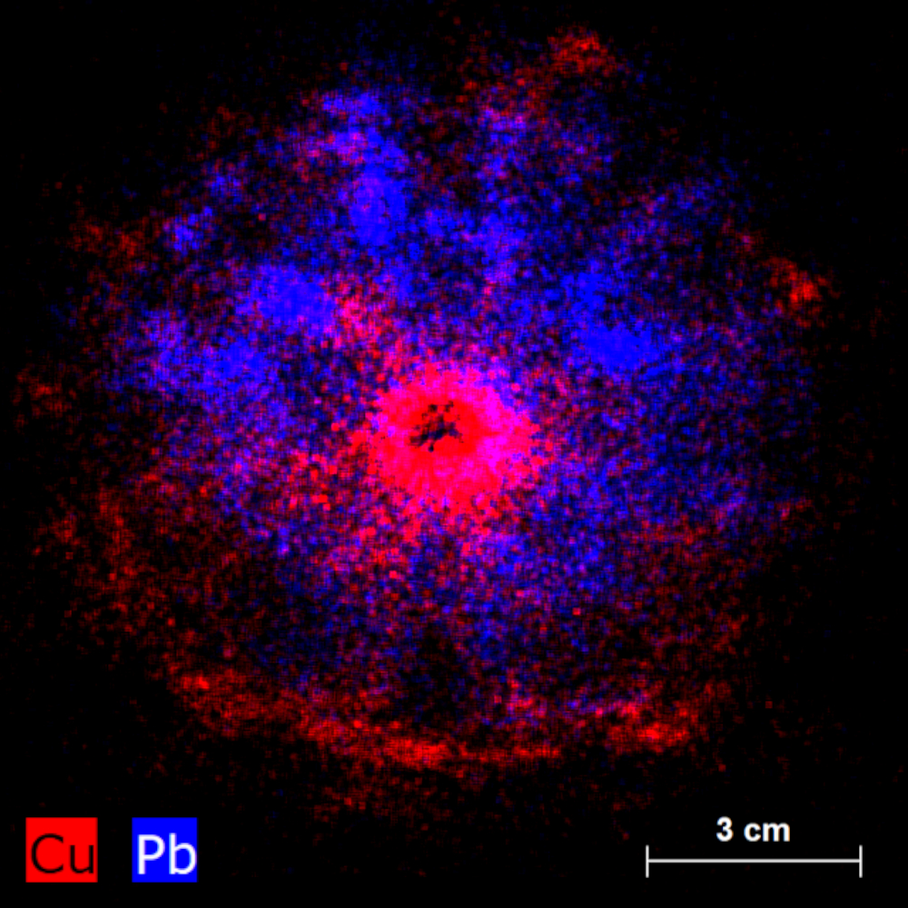 Detection of gunshot residue (GSR) and determination of firing distance.