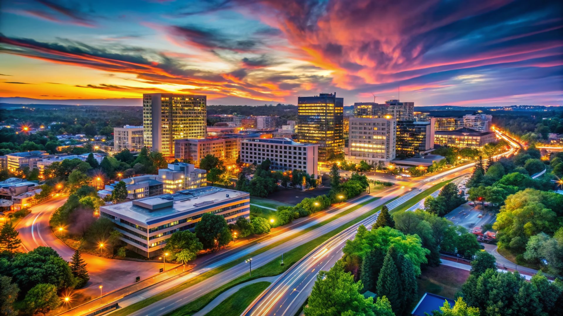 City view of Rockville, Maryland, USA