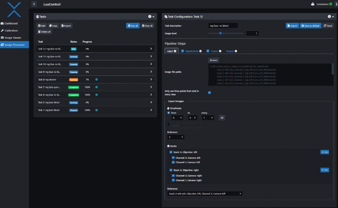 LuxProcessor Image Processor GUI Screenshto with input tab