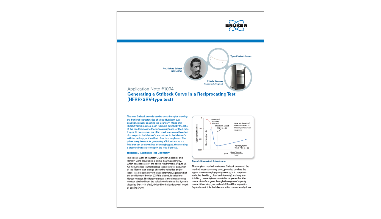 Reciprocating Test Application Note: Generating a Stribeck Curve in a Reciprocating Test ...