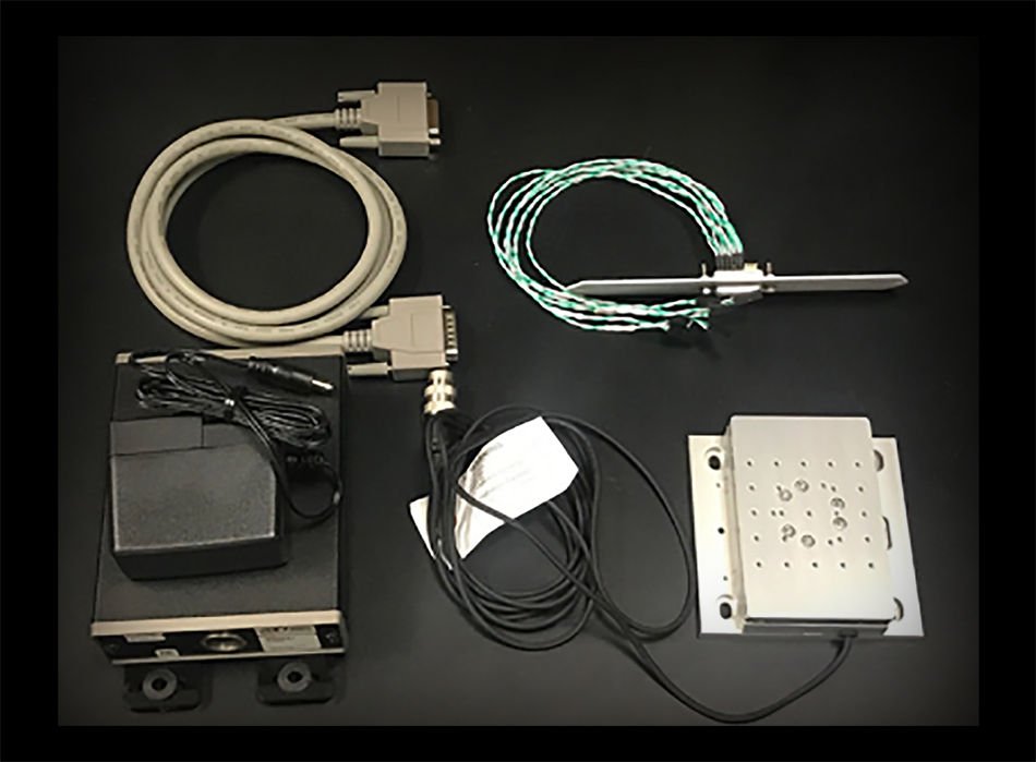 Image showing the various components of the UMT TriboLab 6D Force-Torque Load Cell Kit.