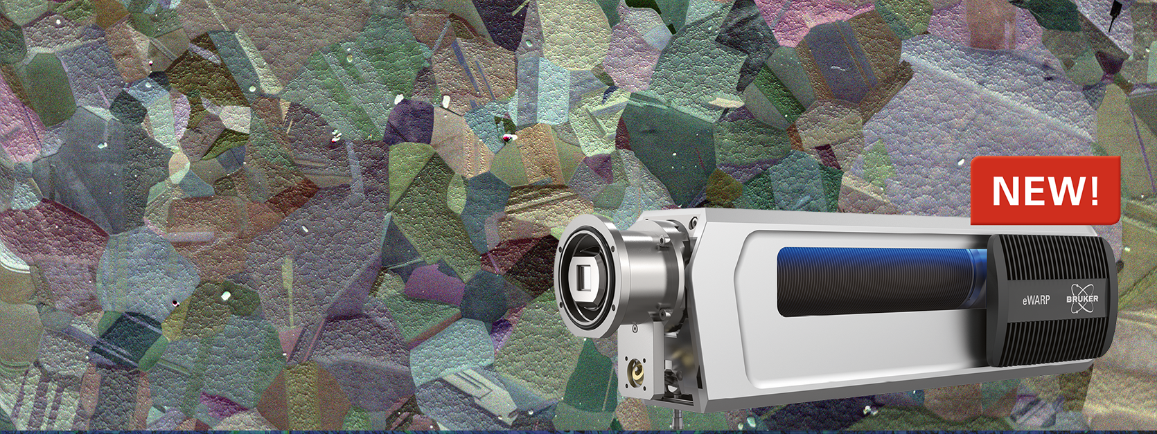 ebsd map of a steel sample taken using eWARP