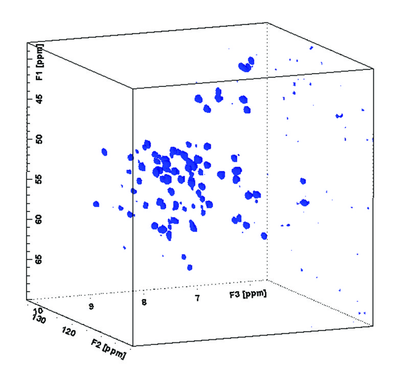 0.1 mM U-15N/5%-13C labeled Ubiquitin (< 25 micrograms of protein) HNCA acquired in about one day