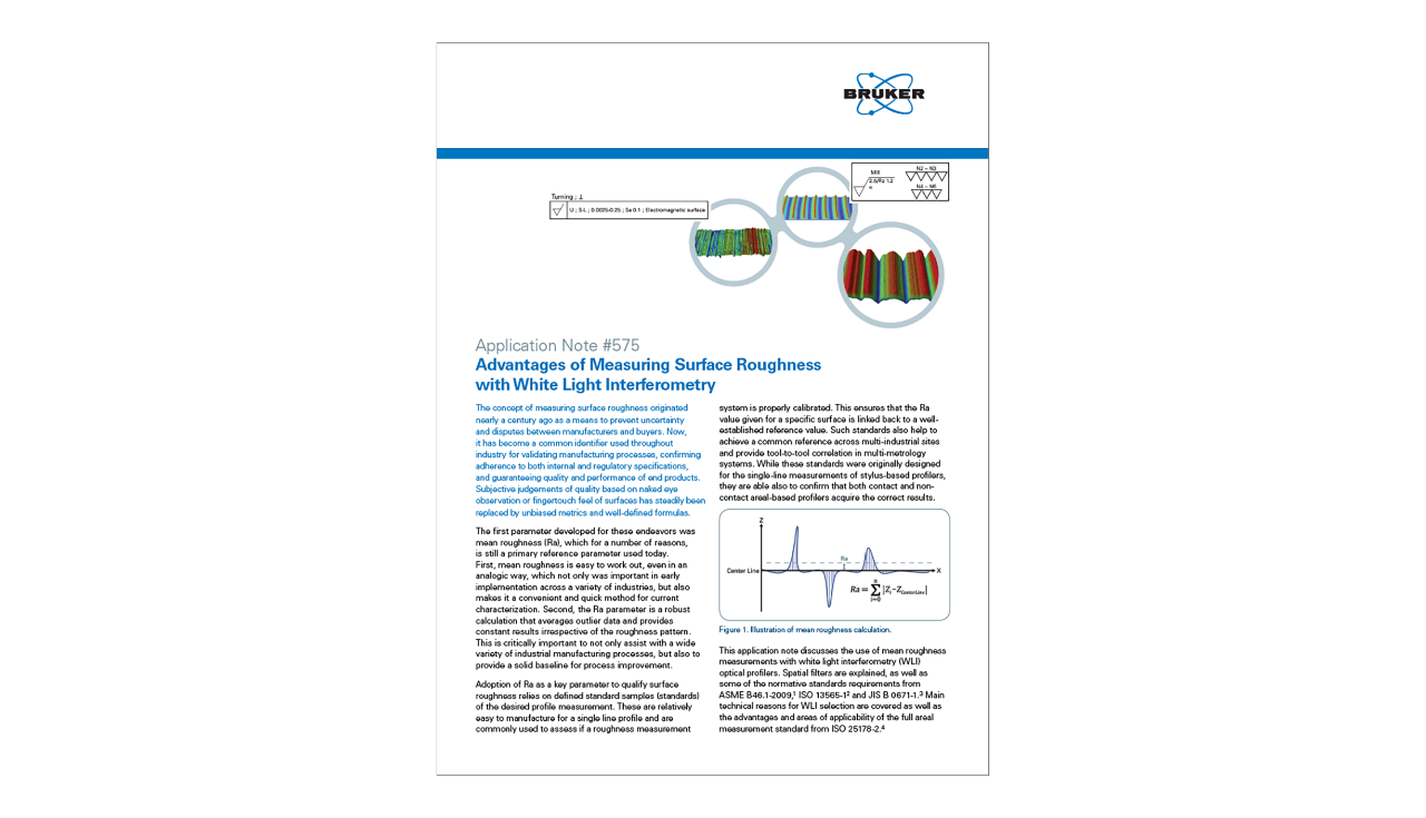 Application Note: Advantages of Measuring Surface Roughness with White ...